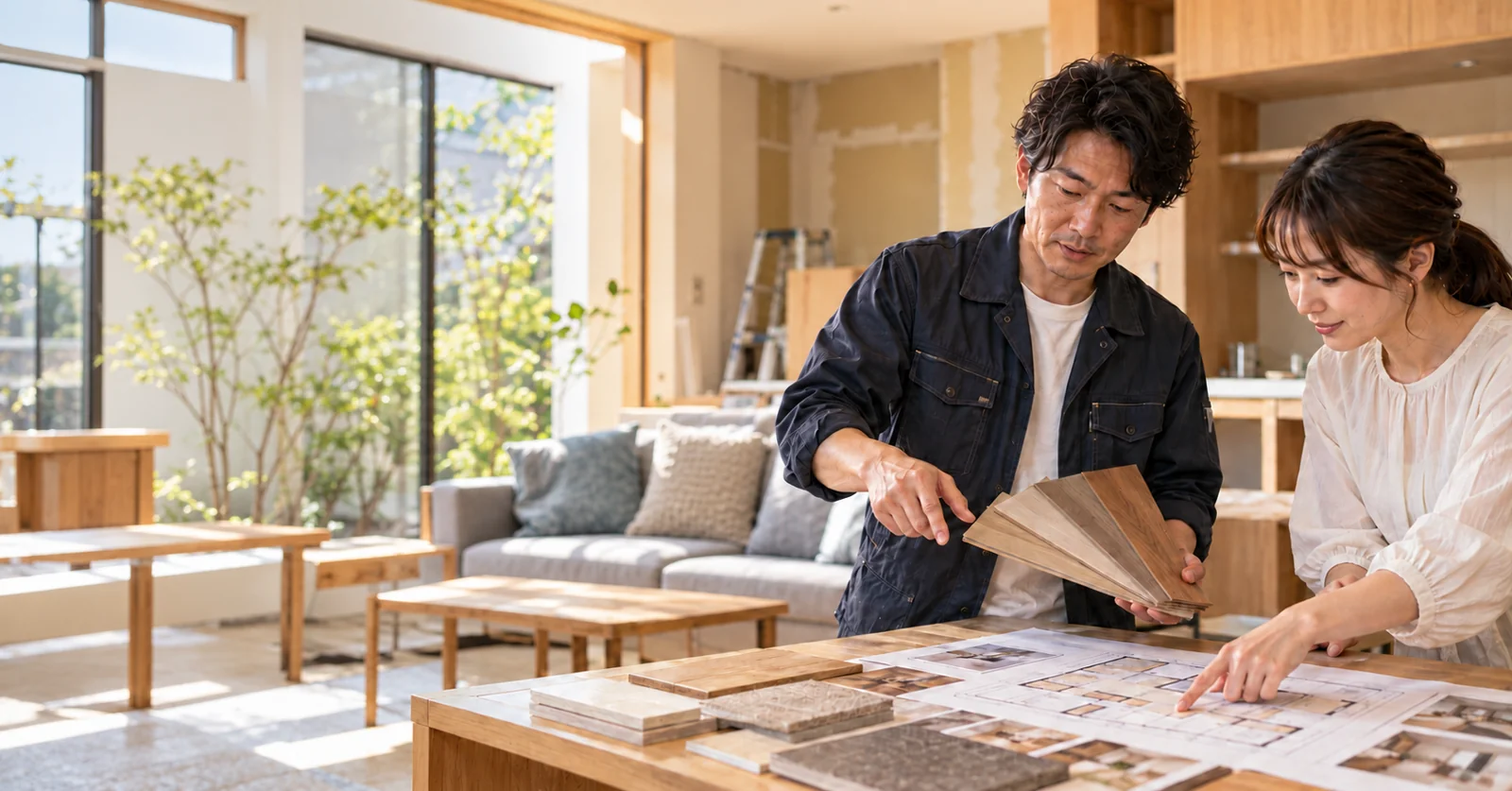 リフォーム:内装や家具の配置は、どうすれば完成前に比べて選べるのか?の記事イメージ(AI生成イメージ)